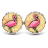 Ohrstecker Flamingo in Rosa - verschiedene Größen - Edelstahl Bild 1