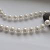 Perlenschmuck, elegantes Perlencollier 10,5 mm mit 925 Silber Kugelverschluß Bild 3