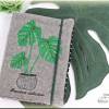 Monstera deliciosa Tagebuch in Din A6,  Notizbuch mit Philodendron, Notizbuchhülle mit Blatt-Pflanze, Skizzenbuch Bild 4