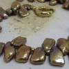 Perlenkette aus echten braunen Perlen, festliche extravagante Perlenkette mit 14 K Gold, Geschenk für Frauen Bild 2