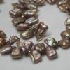 Perlenkette aus echten braunen Perlen, festliche extravagante Perlenkette mit 14 K Gold, Geschenk für Frauen Bild 3