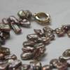 Perlenkette aus echten braunen Perlen, festliche extravagante Perlenkette mit 14 K Gold, Geschenk für Frauen Bild 6