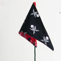 Fahrradwimpel, Wimpel Pirat, Piratenfahne fürs Fahrrad, Fähnchen für Dreirad, Kinderwagen Fahne, Piratenflagge Bild 2
