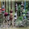 Pfeifenband Leder mit Lampworkperlen und Keramikperlen, Schlüsselband, lanyardfür Hundepfeife Bild 6