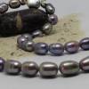 Perlencollier Perlenschmuck grau wie Tahiti große Barock Perlen Geschenk für Frauen Bild 2