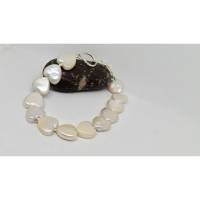Echte Perlen in Herzform,  Süßwasserperlen, Armband, Geschenk für Freundin, verstellbar, Bild 1