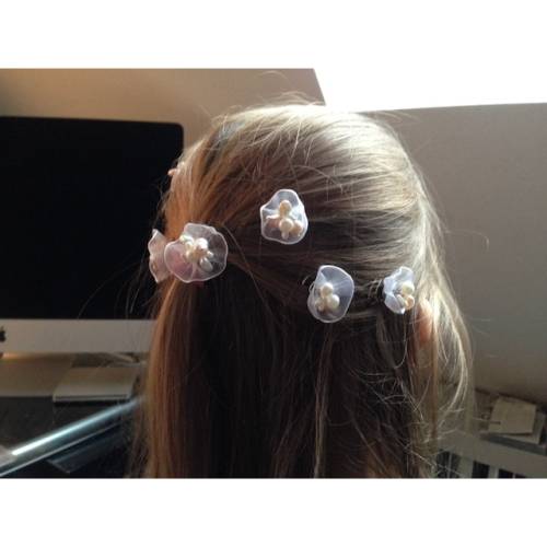 Perlencurlies Haarspiralen Perlen-Haarschmuck, Hochzeitsfrisur mit echten Perlen