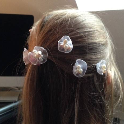 Perlencurlies Haarspiralen Perlen-Haarschmuck, Hochzeitsfrisur mit echten Perlen