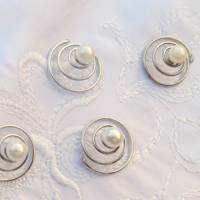 Perlencurlies für romantische Frisuren -Hochzeit oder Kommunion-mit echten Perlen Bild 5