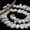 Perlencollier weiße Perlen echte  Keshi Perlen Hochzeitsschmuck Brautkette 10/22mm Bild 2