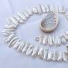 Perlencollier weiße Perlen echte  Keshi Perlen Hochzeitsschmuck Brautkette 10/22mm Bild 3