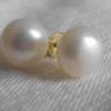 Perlenohrstecker 10 mm/ 925 weiß ivory Brautschmuck echte Perlen Hochzeit Bild 2