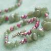 Frühling halblange Kette mit Perlen und Jade, Ostergeschenk, Geschenk Frauen Bild 3