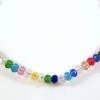 filigrane Halskette aus Edelstahl mit bunten Glassteinen, Perlenkette, Unikat, Geschenk für Sie Bild 4