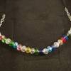 filigrane Halskette aus Edelstahl mit bunten Glassteinen, Perlenkette, Unikat, Geschenk für Sie Bild 6