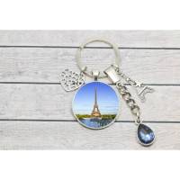 Paris Schlüsselanhänger ∞ Paris Schlüsselring mit 3 Anhängern ∞ Geschenkeideen von CrystalsAndPearlsIH Bild 1