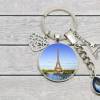 Paris Schlüsselanhänger ∞ Paris Schlüsselring mit 3 Anhängern ∞ Geschenkeideen von CrystalsAndPearlsIH Bild 3