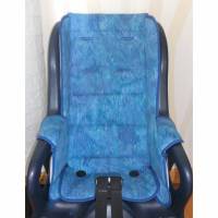 ERSATZBEZUG Auflage für Fahrradsitz Jockey Relax batik blau Polster Fahrradsitzbezug aus Baumwolle Bild 1