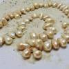 Festliche Perlenkette aus echten Perlen mit 14K-Goldverschluß extra lang, Geschenk für Frauen Bild 3