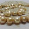 Festliche Perlenkette aus echten Perlen mit 14K-Goldverschluß extra lang, Geschenk für Frauen Bild 5