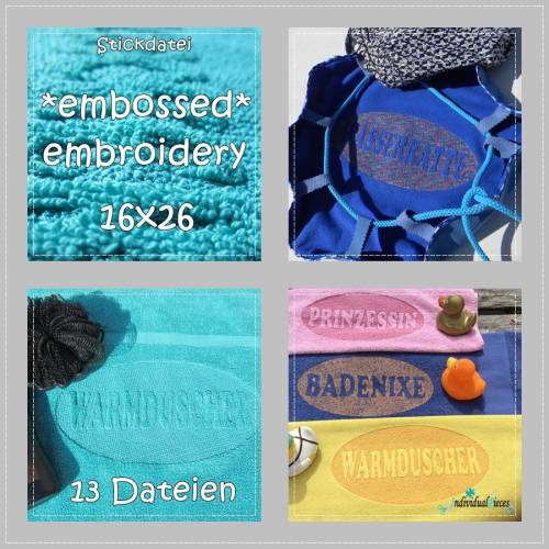 Stickdatei *embossed* WORDS 16x26