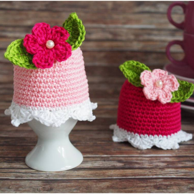 Häkelanleitung Eierwärmer mit Blume - PDF Datei