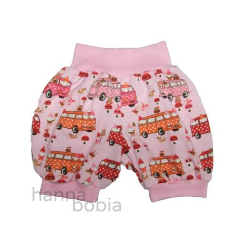 kurze Pumphose, Größe 86, Zwergenbusse auf rosa