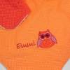 Babydecke zur Geburt personalisiert Eule orange Kuscheldecke Bild 2