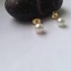 Perlenohrstecker Mini Perlenohrringe Ohrstecker echt weiße Perle 4-4,5 mm rund Brautschmuck Brautohrringe Miniperlen Geschenk Bild 3