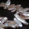 Perlenkette lachs-rosa Keshi-Perlen bis 35 mm, Superglanz Bild 3