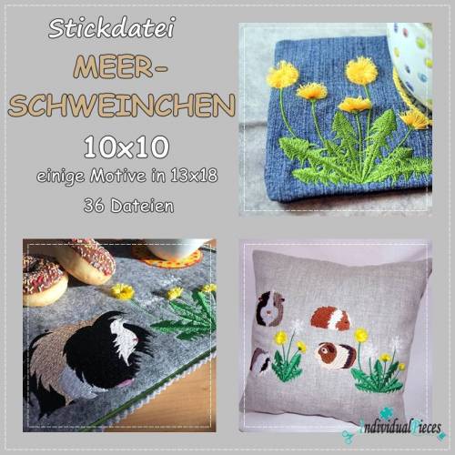 Meerschweinchen- Motive ab 10x10
