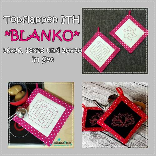 Topflappen ITH *BLANKO 16x16, 18x18 und 20x20