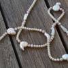 Perlenschmuck aus echten Perlen, lange Kette und Armband, echte Süsswasserperlen, edler Perlenschmuck Bild 3