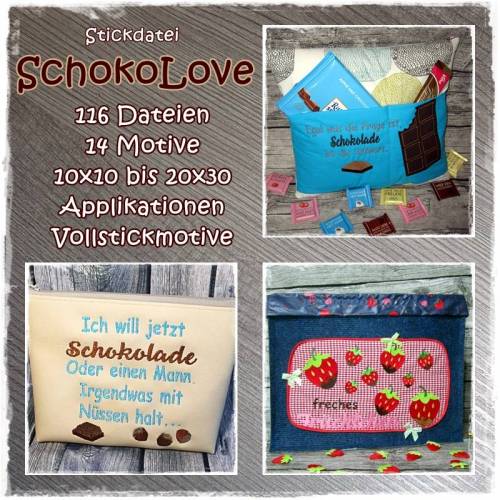 Stickdatei SchokoLove 10x10 bis 20x30