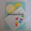 Bastelset Einladung Kommunion Regenbogen Schmetterlinge -  DIY Karten auch für Taufe und Kommunion Bild 4