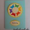 Bastelset Einladung Kommunion Regenbogen Schmetterlinge -  DIY Karten auch für Taufe und Kommunion Bild 7