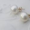 Brautschmuckset aus Draht mit echten Perlen: große Kette und Armband beides 5reihig, Perlen-Ohrstecker Bild 4
