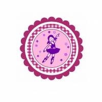20 Aufkleber / Sticker MOTIV Tänzerin rosa Bild 1
