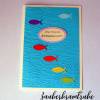 10 Karten zum selber basteln Regenbogen Fische Meer Einladung mit Wir feiern Kommunion DIY Bild 5