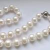 Elegantes Collier, Perlenkette echte Perlen 12 mm, klassische Brautkette Bild 2