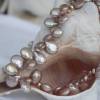 Perlenkette echte Süsswasserperlen festliches Collier gold 14 K Tropfen Abendkette Goldene Hochzeit Brautmutter Silberhochzeit Geschenk Bild 3