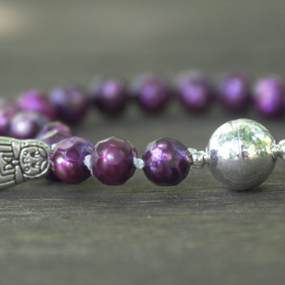 Perlenarmband malve Babuschka Matryoschka Diamant Magnetschloß