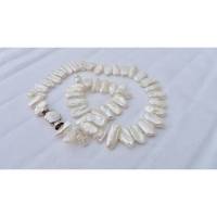 Perlenkette schöne Keshi Geschenk für Frauen Statement Kette weiße Perlen Hochzeitsschmuck Bild 1
