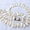 Perlenkette schöne Keshi Geschenk für Frauen Statement Kette weiße Perlen Hochzeitsschmuck Bild 3