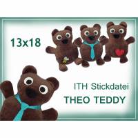 Stickdatei ITH Teddy Theo 13x18 Bild 1