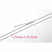 1,5mm Kugelkette Halskette 42,5cm lang inkl. Verschluss, Halskette Bild 1
