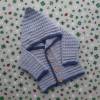 Strickjacke mit Kapuze Größe 74/80 grau kapuzenjacke pullover handarbeit gestrickt babyjacke unisex geschenk geburt Bild 2
