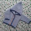 Strickjacke mit Kapuze Größe 74/80 grau kapuzenjacke pullover handarbeit gestrickt babyjacke unisex geschenk geburt Bild 6