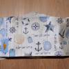 Waschbare Masken-Tasche maritim Motiv Anker Muscheln blau weiß Nordsee Masken-Etui mit Stickerei Monogramm für Masken Bild 6