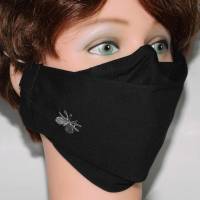 Waschbare Masken-Tasche uni grau bzw. braun/ Masken-Etui mit Monogramm für Mund-Nasen-Maske, Gesichtsmaske - handgenäht für Damen, Herren und Kinder Bild 7
